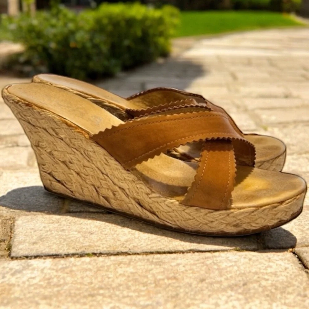 Michael Kors Vintage espadrille suede mules. Gently worn. Super vintage